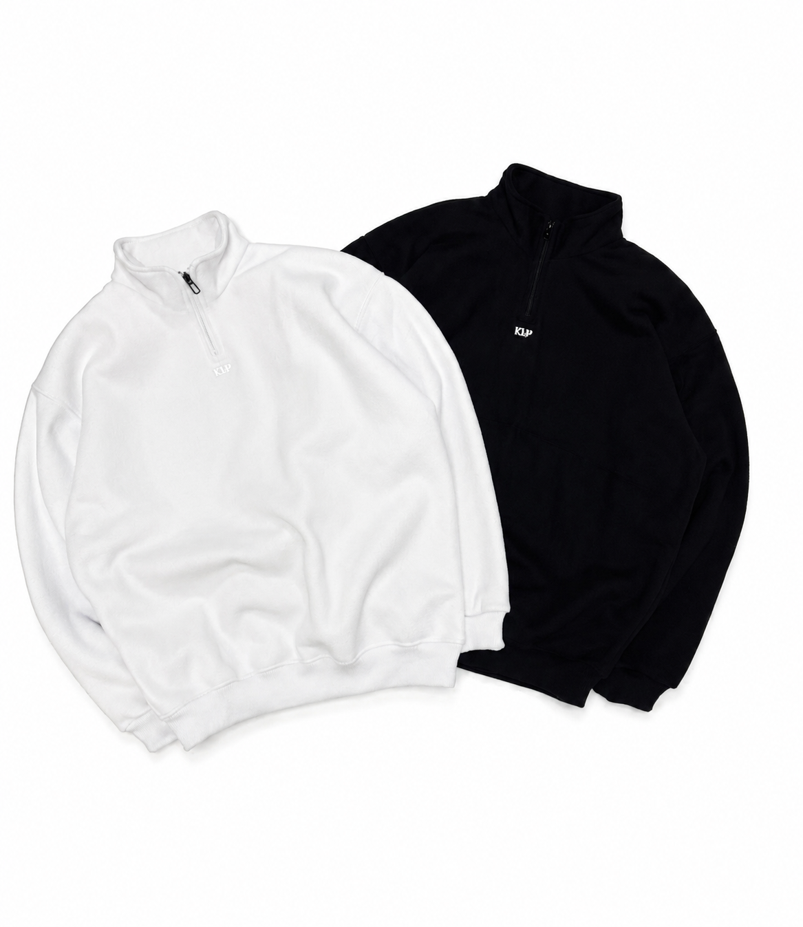 half zip sweatshirt – minimal essential fit half zip sweatshirt – minimal essential fit