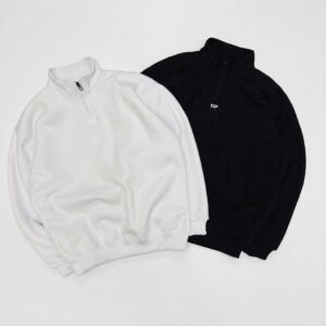 half zip sweatshirt – minimal essential fit