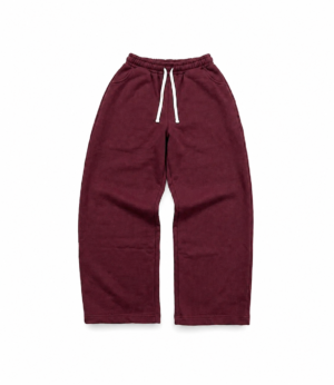 folded hem sweatpants burgundy