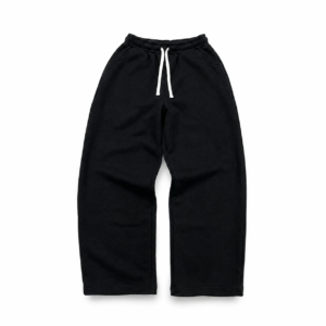 Home folded hem sweatpants black