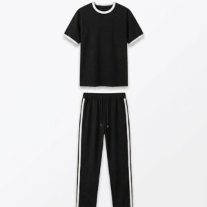 signature black & white ringer co ord