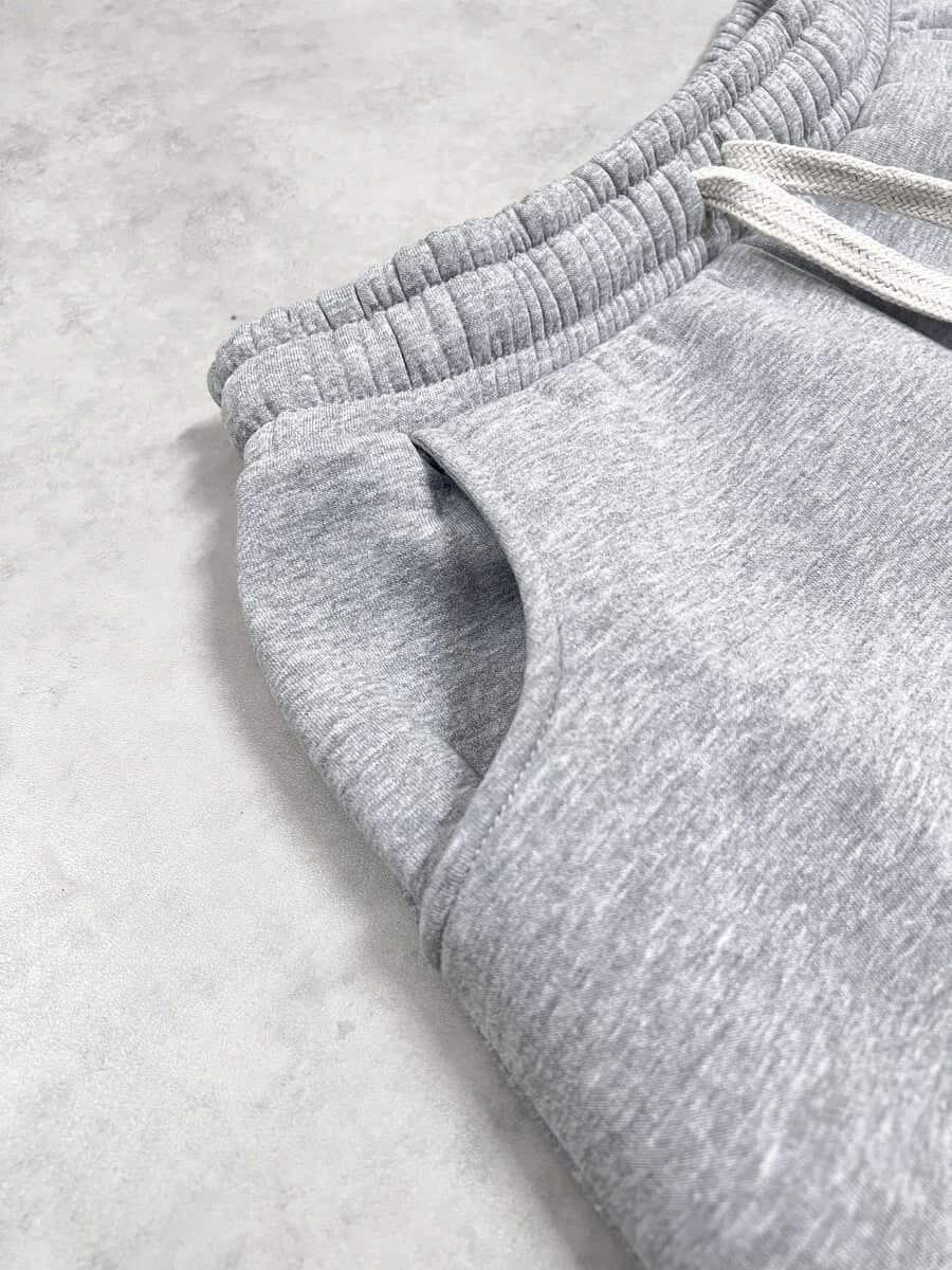 FOLDED HEM SWEATPANTS - GREY - Image 3